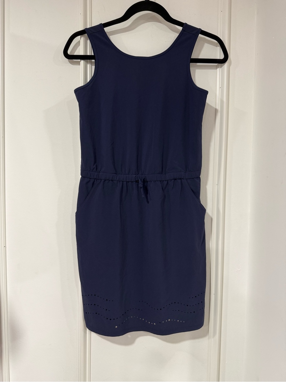 all in motion Navy Sleeveless Drawstring Mini Dress